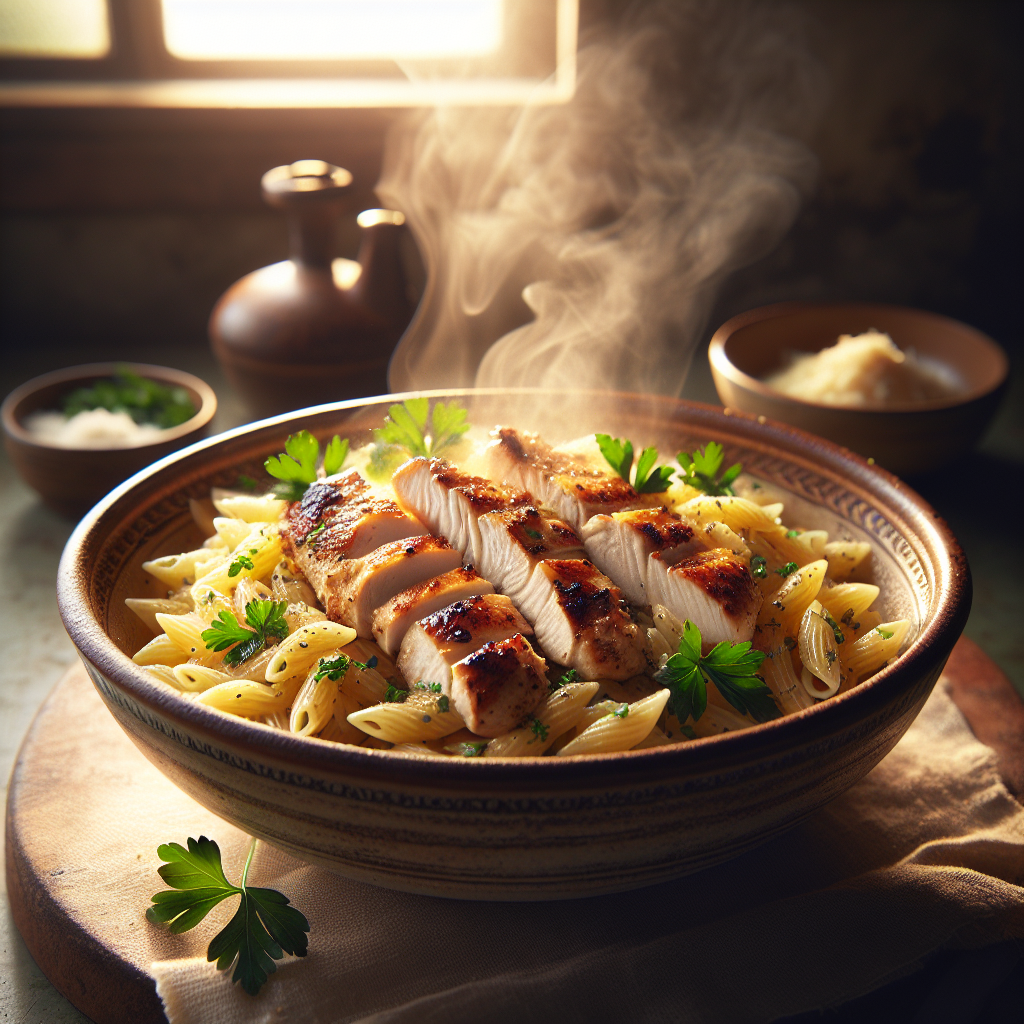 makaron orzo z kurczakiem