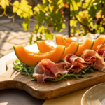 melon z szynką parmeńską i rukolą
