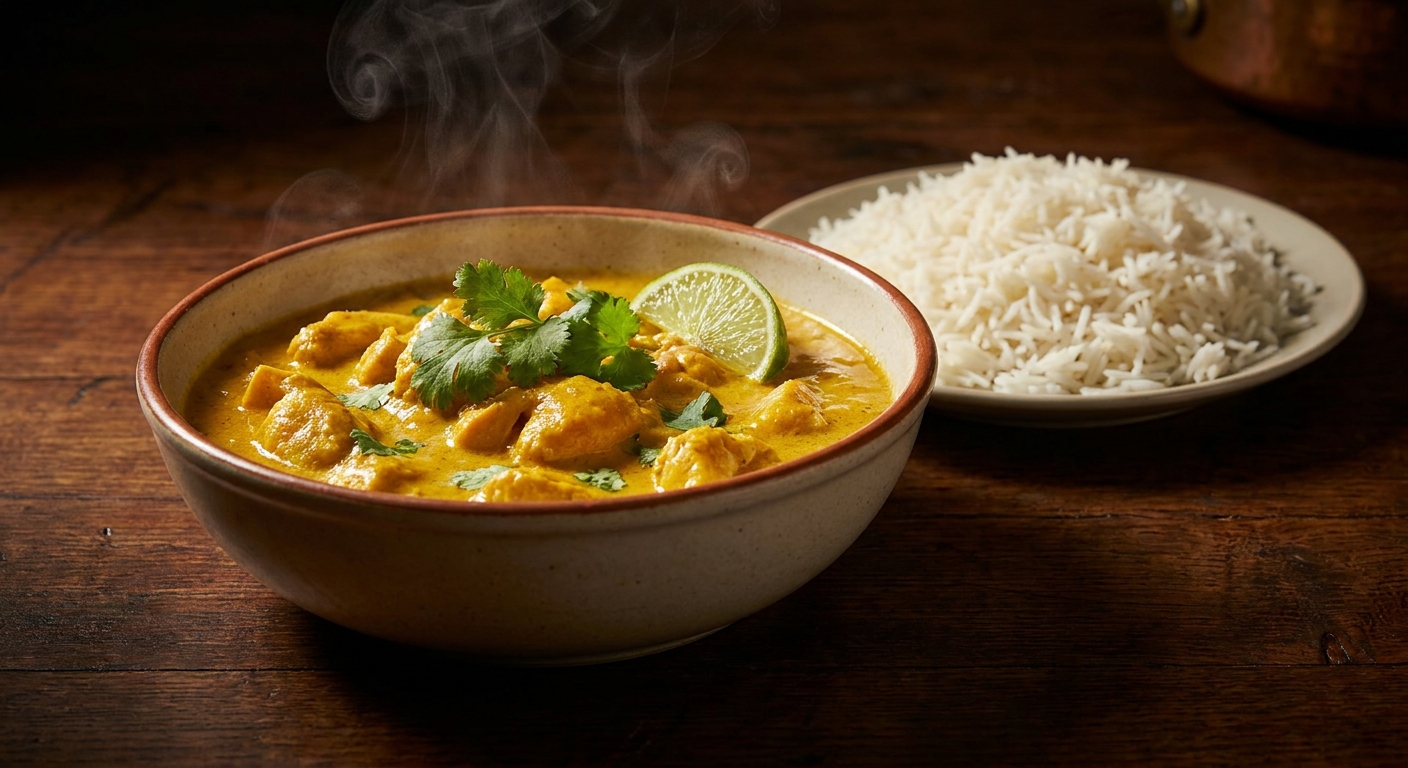 kurczak w sosie curry z mango