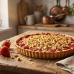 tarta z truskawkami i kruszonką
